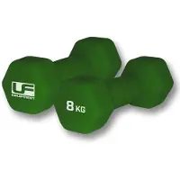 Ufe Hex Neoprene Coated Dumbbell 2 Units Groen 8 kg