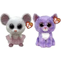 TY - Knuffel - Beanie Buddy - Nina Mouse & Cassidy Cat