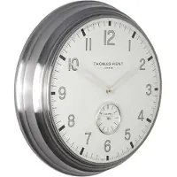 Giga Meubel Thomas Kent Wandklok Timekeeper 71 X 11 Cm Staal Wit/zilver
