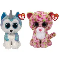 TY - Knuffel - Beanie Buddy - Helena Husky & Lainey Leopard