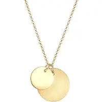 Elli - Elli Halsketting Dames Erfenisketting Cirkel Duo Geborsteld in 925 Sterling Zilver Kettingen