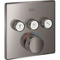 GROHE Grohtherm SmartControl - Thermostatische mengkraan, voor 3 functies, Hard Graphite 29126A00