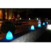 Lumisky Draadloze draagbare LED-lamp LIBERTY C25 - Waterdicht en zwevend - H 24 cm - Wit en veelk...