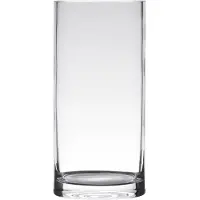 Hakbijl Glass Glazen bloemen cylinder vaas/vazen 35 x 12 cm transparant - Vazen