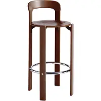 HAY Barstoel Rey High 4 Leg Base H75 Standard Glider Umber Brown
