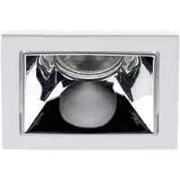 Groenovatie Inbouwspot Vierkant - Vast - 85 x 85 x 36 mm - Wit - Chroom