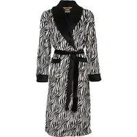 Irresistible Dames Badjas - Fleece - Zebra Zwart/Wit - Maat S