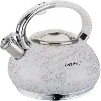 KINGHOFF 1066 fluitketel - 3L - RVS - alle warmtebronnen - Wit