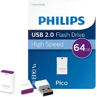 Philips USB-stick - - PICO FM64FD85B/00 - 64 Go - USB 2.0 - Paars