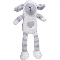 Maximo Gebreid neutraal wit met grijs knuffelschaap 25cm