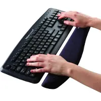 Fellowes Polssteun voor toetsenbord PlushTouch, ergonomisch, hygiënisch, zwart