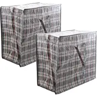 COSY&TRENDY Cosy & Trendy XXL Opbergtas - 1x - 82 liter - shopper - mega/ jumbo formaat - rood geruit - 55 x 30 cm - dekens en kussens tas