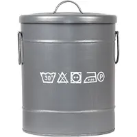 Label51 - Opbergdoos Wasmand - Grijs - 26x26x33cm