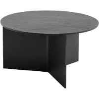 HAY Bijzettafel Slit Wood Black Round Ø65 X H35,5 cm