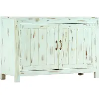 vidaXL Dressoir 110x35x70 cm massief mangohout lichtblauw