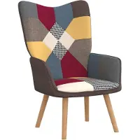 vidaXL Relaxstoel patchwork stof