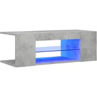 vidaXL Tv-meubel met LED-verlichting 90x39x30 cm betongrijs