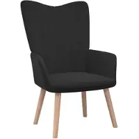 vidaXL Relaxstoel fluweel zwart