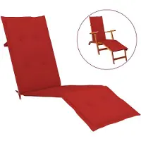 vidaXL Terrasstoelkussen (75+105)x50x4 cm rood