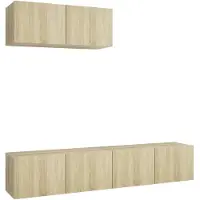 vidaXL Tv-meubelen 3 st bewerkt hout sonoma eikenkleurig