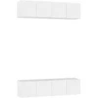 vidaXL Tv-meubelen 4 st 60x30x30 cm bewerkt hout wit