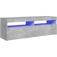 vidaXL Tv-meubel met LED-verlichting 120x35x40 cm betongrijs