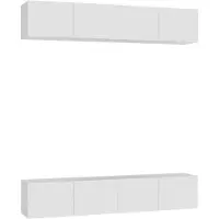 vidaXL Tv-meubelen 4 st 80x30x30 cm bewerkt hout wit