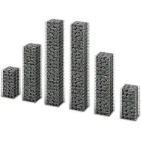vidaXL Gabionen set, 6-delig, verzinkt draad