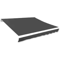 vidaXL Vervangingsdoek voor luifel 4x3 m polyester grijs