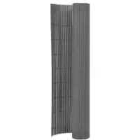 vidaXL Tuinafscheiding dubbelzijdig 110x400 cm grijs