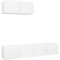 vidaXL Tv-meubelen 3 st bewerkt hout wit