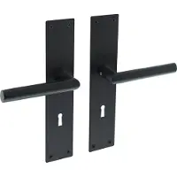 Intersteel deurklink Jura met schild 250x55x2mm SL72 zwart