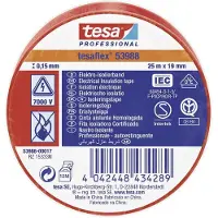 TESA tesaflex IEC 53988-00017-00 Isolatietape Rood (l x b) 25 m x 19 mm 1 stuk(s)