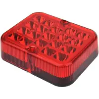 Pricenet mistachterlicht 12 Volt led 10 x 8 cm rood