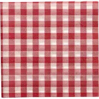 Papstar - Servetten - 1-laags - 33 cm - rood/wit - 100 stuks