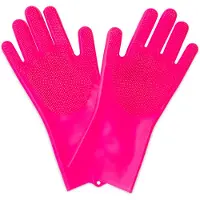 Muc-Off - Silicone Deep Scrubber Gloves Motor Fiets Ebike Poets Handschoenen - Roze - M