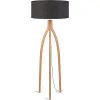 Good&Mojo Bamboe LED Staande Lamp Annapurna | 1X E27 Max 60W | Dark Grey