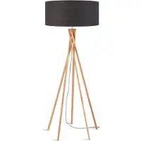 Good&Mojo Bamboe LED Staande Lamp Kilimanjaro | 1X E27 Max 60W | Dark Grey