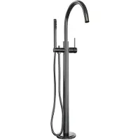 Brauer Gunmetal Edition vrijstaande badmengkraan met staafhanddouche gunmetal geborsteld PVD