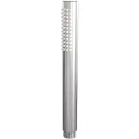 Brauer Brushed Carving thermostatische inbouw badkraan SET 01 met uitloop en staaf handdouche en doucheslang en wandaansluitbocht RVS geborsteld PVD