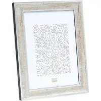 Deknudt Zilverkleurige houten fotokader met donkerbruine craquelé afwerking 18x24 S40JE9