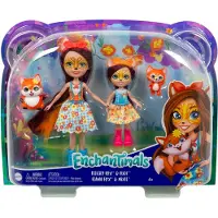 Enchantimals Felicity & Feana Fox Sister Dolls & 2 Animal Figures Veelkleurig 4 Years