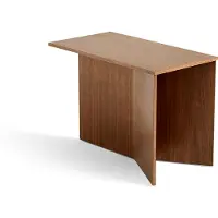 HAY Bijzettafel Slit Wood Water-Based Lacquered Walnut Oblong L49,3 x W27,5 x H35,5 cm