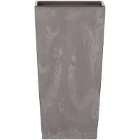 Prosperplast High Flowerpot Urbi Square Effect 11.4l 37.5x19.5x19.5 Cm Grijs