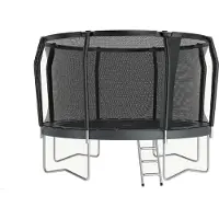 Akrobat Orbit Pro trampoline 430 cm antraciet met veiligheidsnet