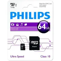 Philips Micro SDXC geheugenkaart / class 10 / UHS-I / A1 / inclusief adapter - 64GB