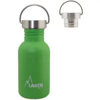Laken RVS fles 0,5L Basic Steel Bottle Groen - Steel Cap - - roestvrij staal - waterfles - drinkfles