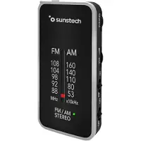 Sunstech RPC6SL, Draagbaar, Analoog en digitaal, AM, FM, 87 - 108 MHz, 526.5 - 1606.5 kHz, 50 dB
