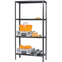 Erro Solid 50 - Opbergrek - 200 kg draagkracht - 145x72,5x30 cm - Zwart
