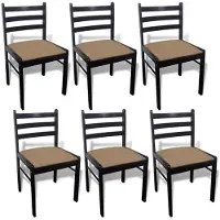 vidaXL Eetkamerstoelen vierkant hout bruin 6 st online kopen